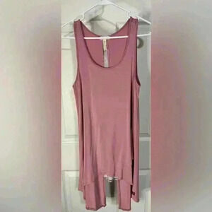 Matilda Jane Secret Garden Tank Top Tunic Pink Floral Back Women's Size Xs